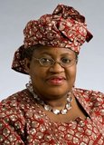 Ngozi Okonjo-Iweala (born June 13, 1954) was Finance Minister and Foreign Minister of Nigeria, notable for being the first woman to hold either of those positions. She served as finance minister from July 2003 until her appointment as foreign minister in June 2006, and as foreign minister until her resignation in August 2006. On October 4 2007 she was appointed as Managing Director of the World Bank. She retired from the position in July 2011.