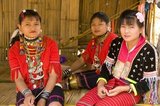 The Karen or Kayin people (Pwa Ka Nyaw Poe or Kanyaw in Sgaw Karen and Ploan in Poe Karen; Kariang or Yang in Thai), are a Sino-Tibetan language speaking ethnic group which resides primarily in southern and southeastern Burma (Myanmar).<br/><br/>

The Karen make up approximately 7 percent of the total Burmese population of approximately 50 million people. A large number of Karen also reside in Thailand, mostly on the Thai-Burmese border.<br/><br/>

The Karen are often confused with the Red Karen (or Karenni). One subgroup of the Karenni, the Padaung tribe from the border region of Burma and Thailand, are best known for the neck rings worn by the women of this group of people.<br/><br/>

Karen legends refer to a 'river of running sand' which ancestors reputedly crossed. Many Karen think this refers to the Gobi Desert, although they have lived in Burma for centuries.<br/><br/>

The Karen constitute the biggest ethnic population in Burma after the Bamars and Shans