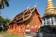Wat Phra That Lampang Luang (วัดพระธาตุลำปางหลวง), the ‘Temple of the Great Buddha Relic of Lampang’, dates back to the 15th century and is a wooden Lanna-style temple found in the Ko Kha district of Lampang Province. It stands atop an artificial mound, and is surrounded by a high and massive brick wall. The temple itself doubles as a wiang (fortified settlement), and was built as a fortified temple.